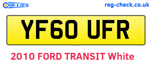 YF60UFR are the vehicle registration plates.
