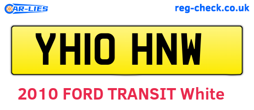 YH10HNW are the vehicle registration plates.