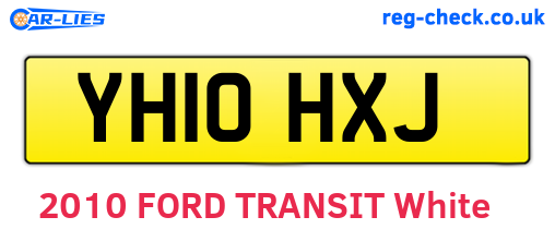 YH10HXJ are the vehicle registration plates.