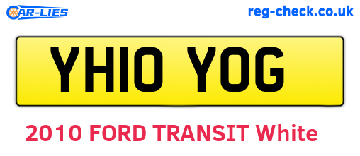 YH10YOG are the vehicle registration plates.