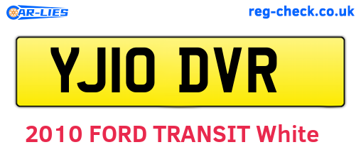 YJ10DVR are the vehicle registration plates.