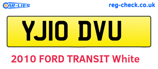 YJ10DVU are the vehicle registration plates.