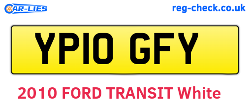 YP10GFY are the vehicle registration plates.