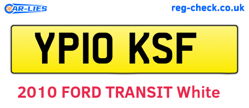 YP10KSF are the vehicle registration plates.