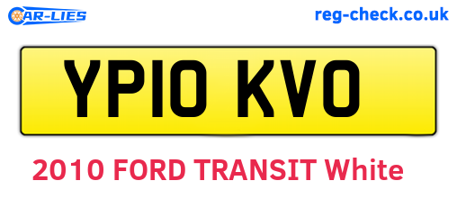 YP10KVO are the vehicle registration plates.