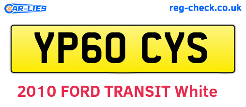 YP60CYS are the vehicle registration plates.
