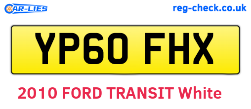 YP60FHX are the vehicle registration plates.