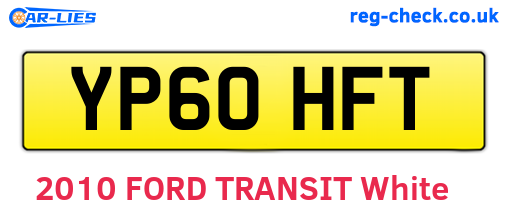 YP60HFT are the vehicle registration plates.