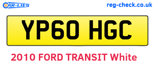 YP60HGC are the vehicle registration plates.