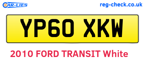 YP60XKW are the vehicle registration plates.