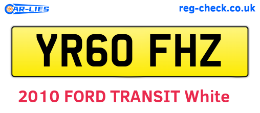 YR60FHZ are the vehicle registration plates.