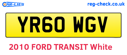 YR60WGV are the vehicle registration plates.