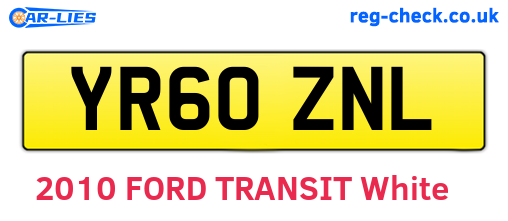 YR60ZNL are the vehicle registration plates.