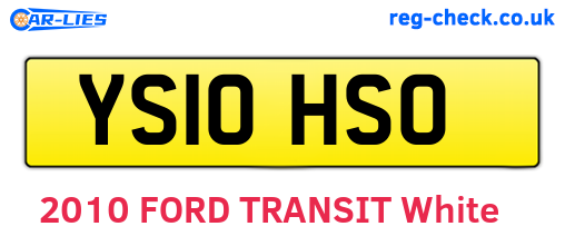 YS10HSO are the vehicle registration plates.