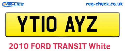 YT10AYZ are the vehicle registration plates.