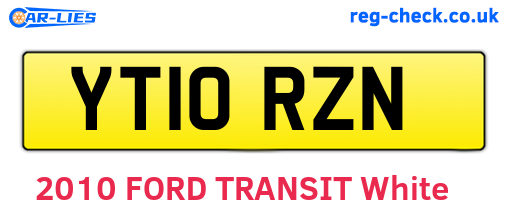 YT10RZN are the vehicle registration plates.