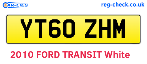 YT60ZHM are the vehicle registration plates.