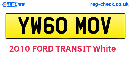YW60MOV are the vehicle registration plates.