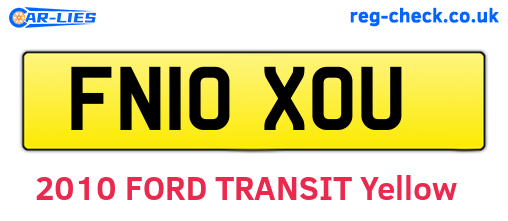 FN10XOU are the vehicle registration plates.
