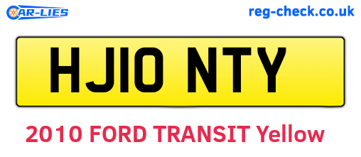 HJ10NTY are the vehicle registration plates.