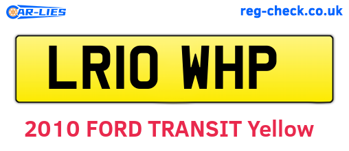 LR10WHP are the vehicle registration plates.
