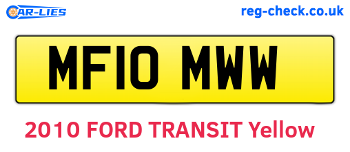 MF10MWW are the vehicle registration plates.