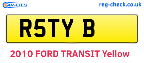 R5TYB are the vehicle registration plates.