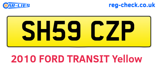 SH59CZP are the vehicle registration plates.