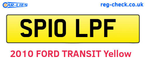 SP10LPF are the vehicle registration plates.