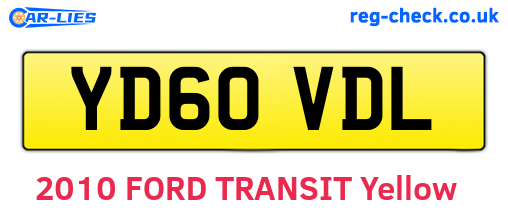 YD60VDL are the vehicle registration plates.