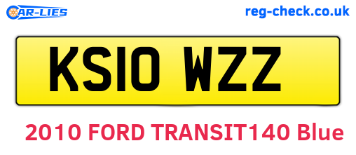KS10WZZ are the vehicle registration plates.