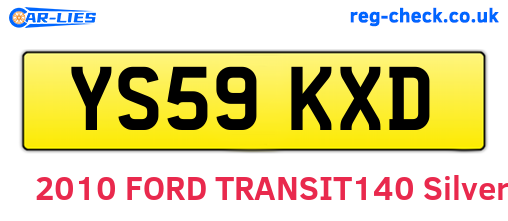 YS59KXD are the vehicle registration plates.