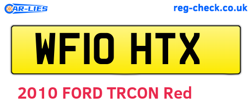 WF10HTX are the vehicle registration plates.