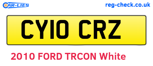 CY10CRZ are the vehicle registration plates.
