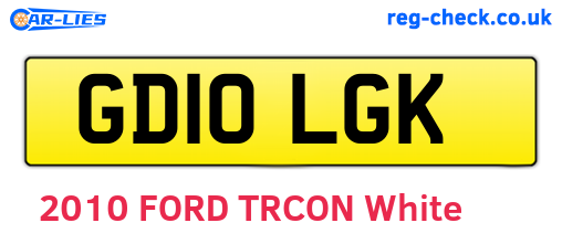 GD10LGK are the vehicle registration plates.