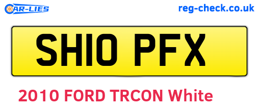 SH10PFX are the vehicle registration plates.