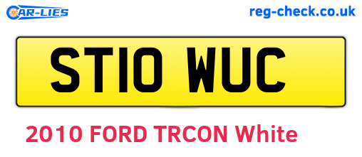 ST10WUC are the vehicle registration plates.