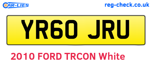 YR60JRU are the vehicle registration plates.