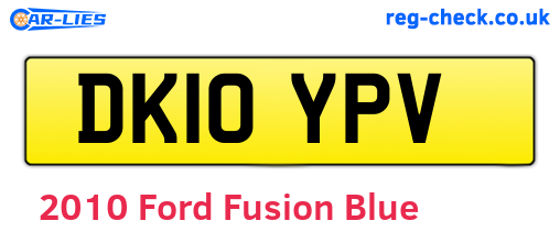 Blue 2010 Ford Fusion (DK10YPV)