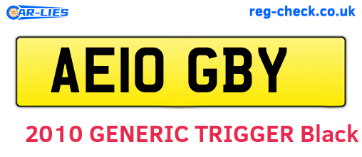 AE10GBY are the vehicle registration plates.
