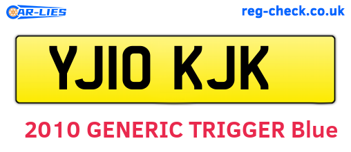 YJ10KJK are the vehicle registration plates.
