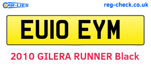 EU10EYM are the vehicle registration plates.