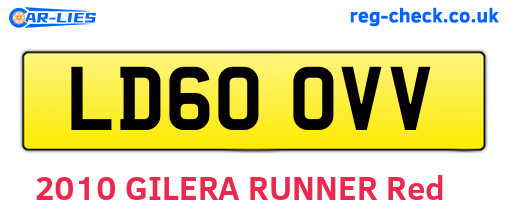 LD60OVV are the vehicle registration plates.