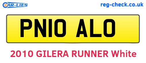 PN10ALO are the vehicle registration plates.