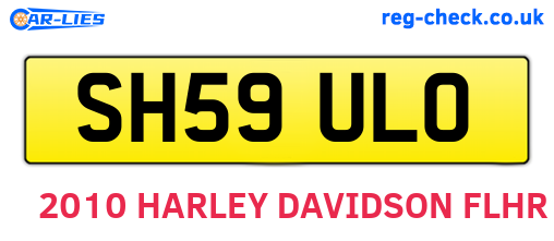 SH59ULO are the vehicle registration plates.