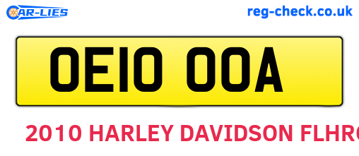 OE10OOA are the vehicle registration plates.