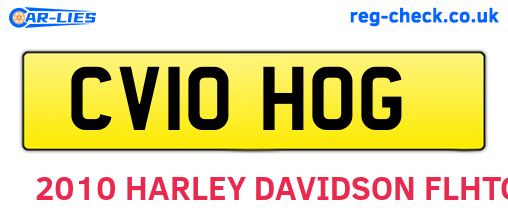 CV10HOG are the vehicle registration plates.