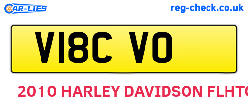 V18CVO are the vehicle registration plates.