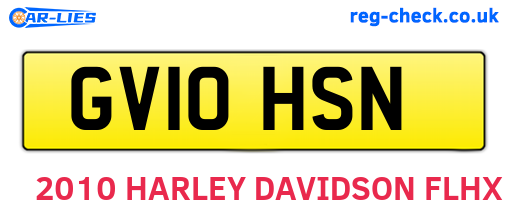 GV10HSN are the vehicle registration plates.