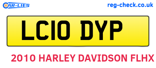LC10DYP are the vehicle registration plates.